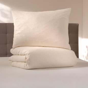 Bettwäschegarnitur Marino | champagner 135x200 + 080x080 cm