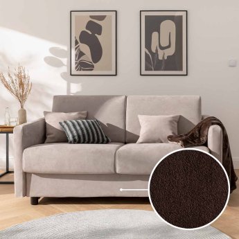Schlafsofa Riva mit Ohio | schoko 160x200 cm
