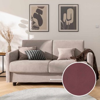 Schlafsofa Riva mit Padova Plus | burgund 
