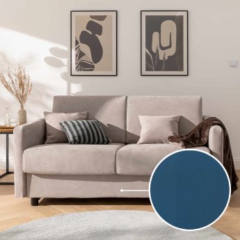Schlafsofa Riva mit Padova Plus | kobalt 