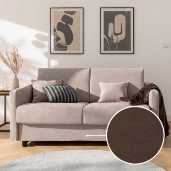 Schlafsofa Riva mit Padova Plus | schoko 