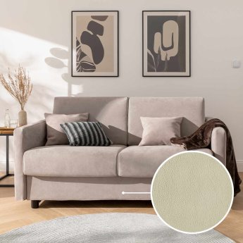 Schlafsofa Riva mit Padova Plus | silbergrau 