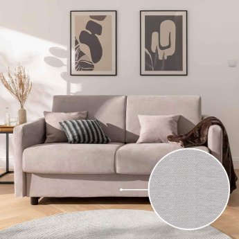 Schlafsofa Riva mit Los Angeles | silbergrau 