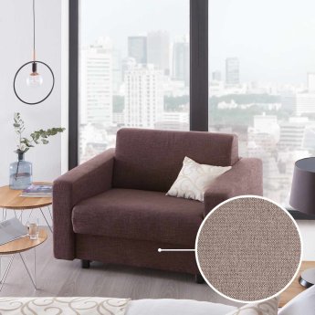 Sleeping sofa Riva with Seattle | beige 075x200 cm