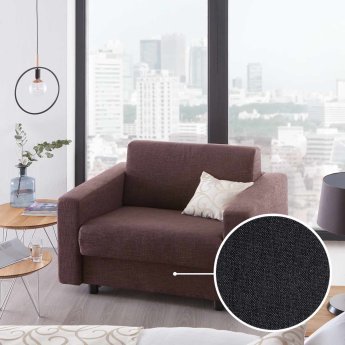 Schlafsofa Riva mit Seattle | anthrazit 