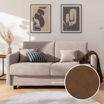 Schlafsofa Riva mit Wallace | nougat 