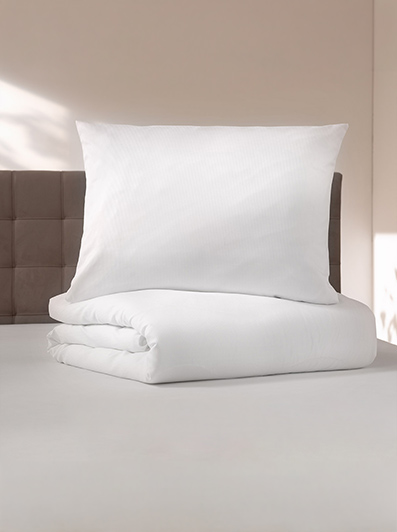 Satin bed linen Malaga | white 