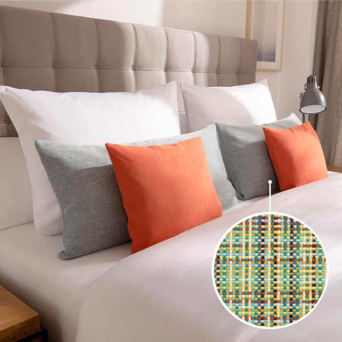 Decorative cushion cover without stand-up seam with Paris | yellow-green 