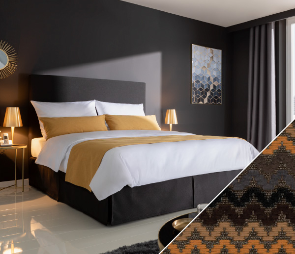 Bed plaid Fano with Fidschi | terra 