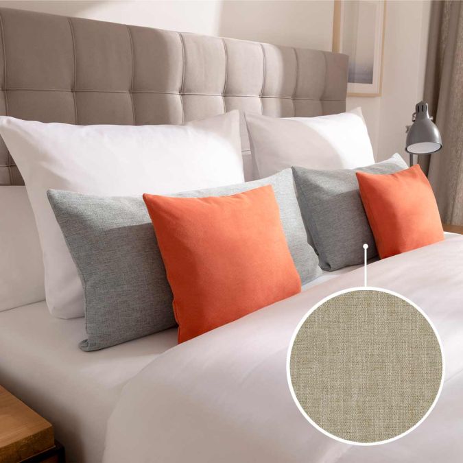 Decorative cushion cover without stand-up seam with Olbia | sand 