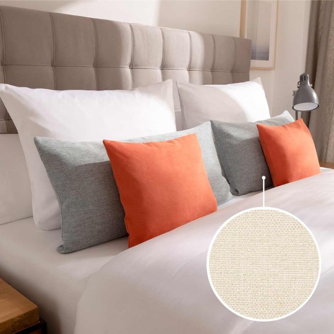 Decorative cushion cover without stand-up seam with Pescara | nature 