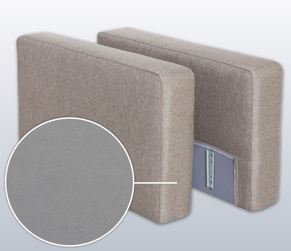 Armrest-Set with Manhattan, Variation D | light grey 