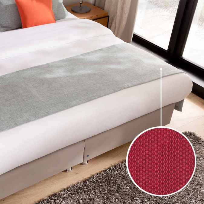 Bed plaid Fano with Alba | red 
