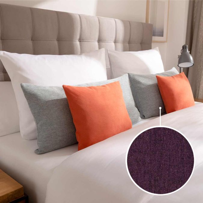 Decorative cushion cover without stand-up seam with Seattle | blackberry 