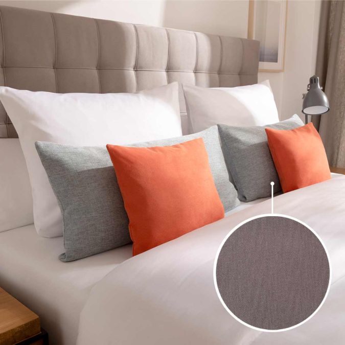 Decorative cushion cover without stand-up seam with Manhattan | pebble 