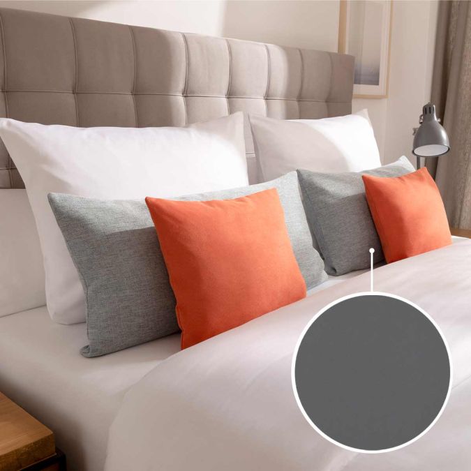 Decorative cushion cover without stand-up seam with Tunis | grey 