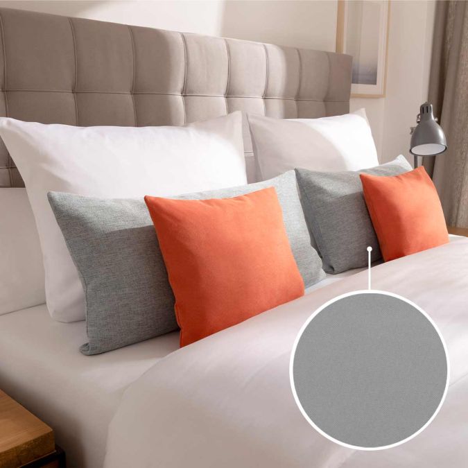 Decorative cushion cover without stand-up seam with Manhattan | light grey 