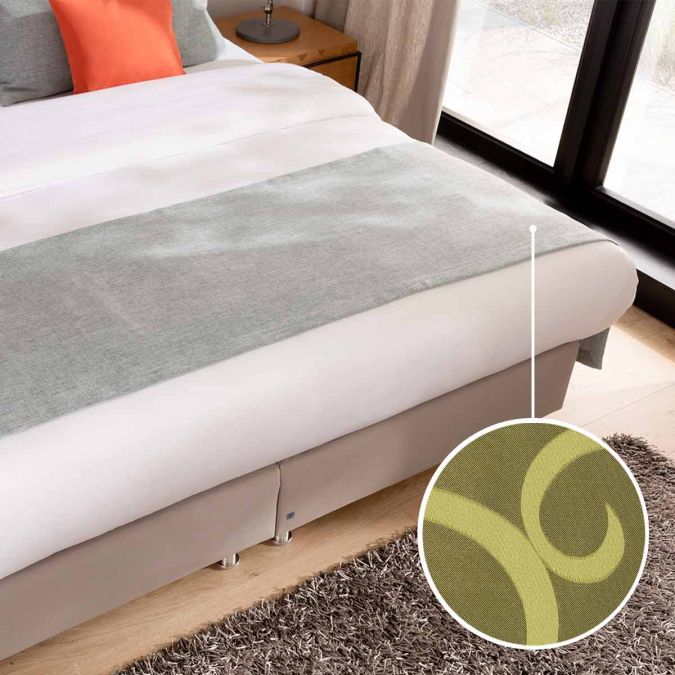 Bed plaid Fano with Laredo | olive-pistachio 