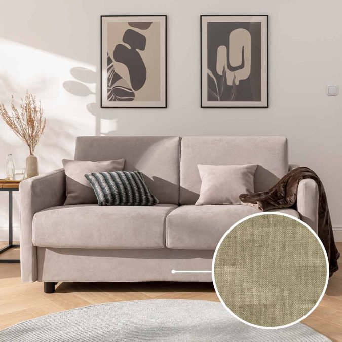 Sleeping sofa Riva with Bari | sand 