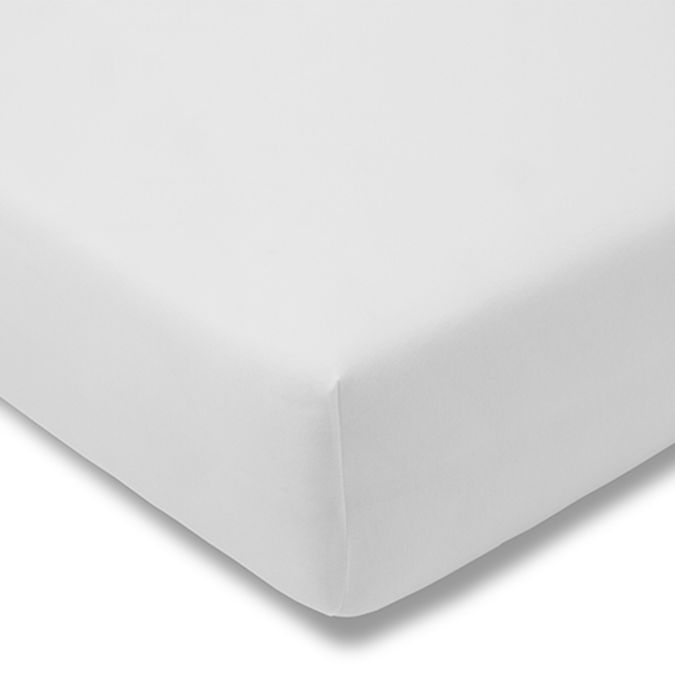 Quality fitted sheet Feinjersey 18 cm | white 
