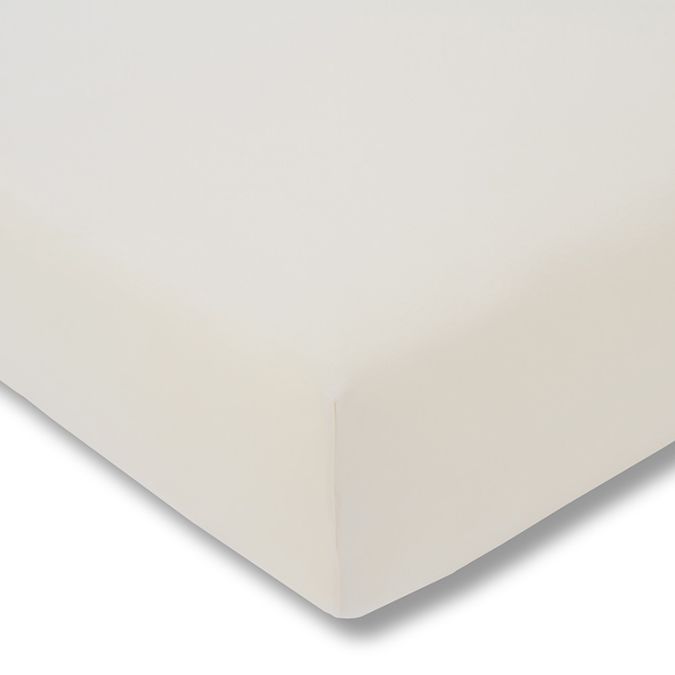 Quality fitted sheet Twisted jersey 35 cm | ivory 