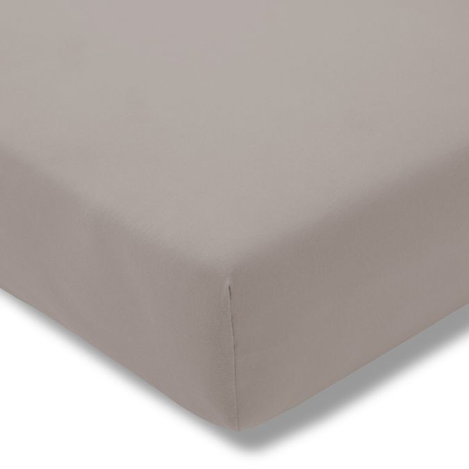 Quality fitted sheet Twisted jersey 35 cm | pebble 