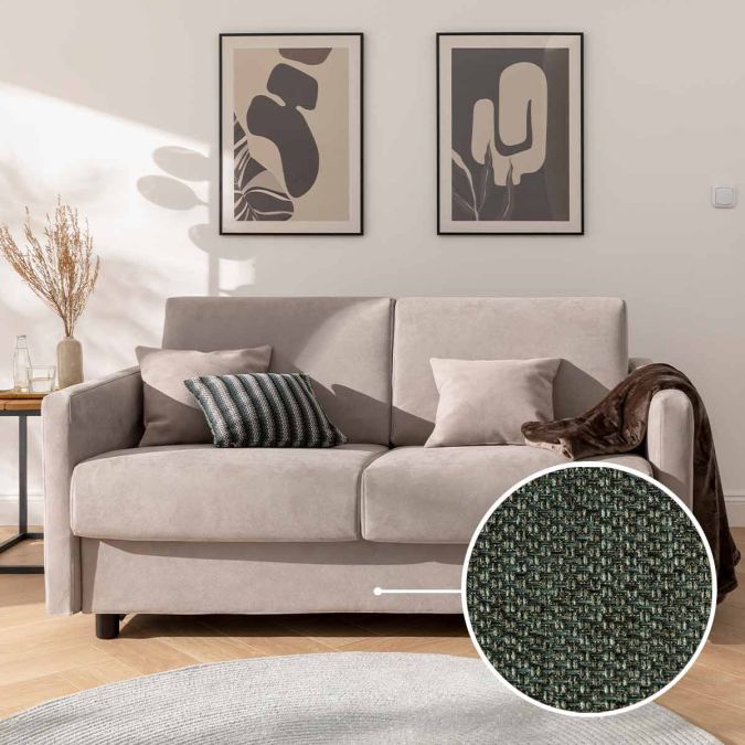 Sleeping sofa Riva with Alba | graphite 
