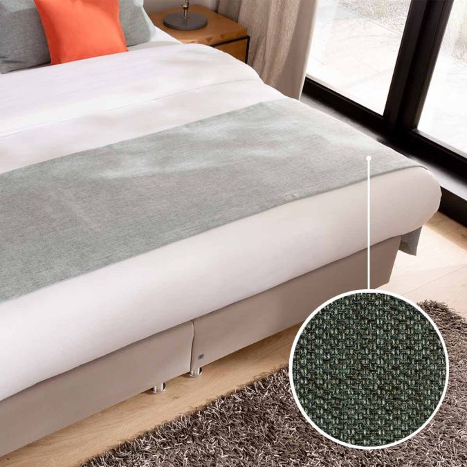 Bed plaid Fano with Alba | graphite 