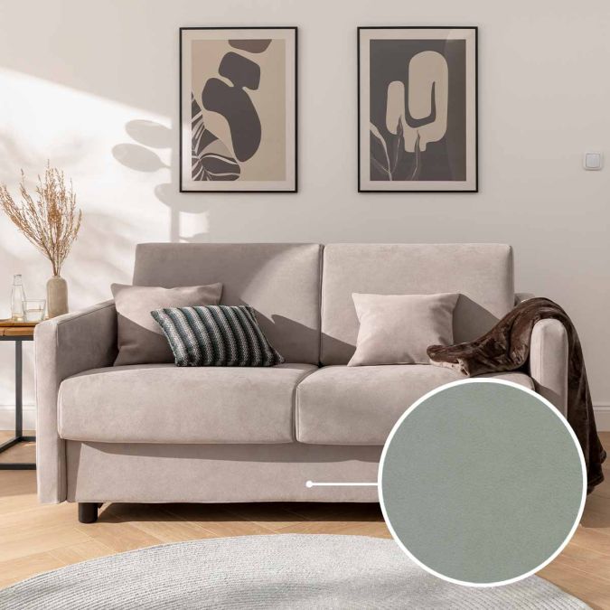 Sleeping sofa Riva with Dillon | blue 