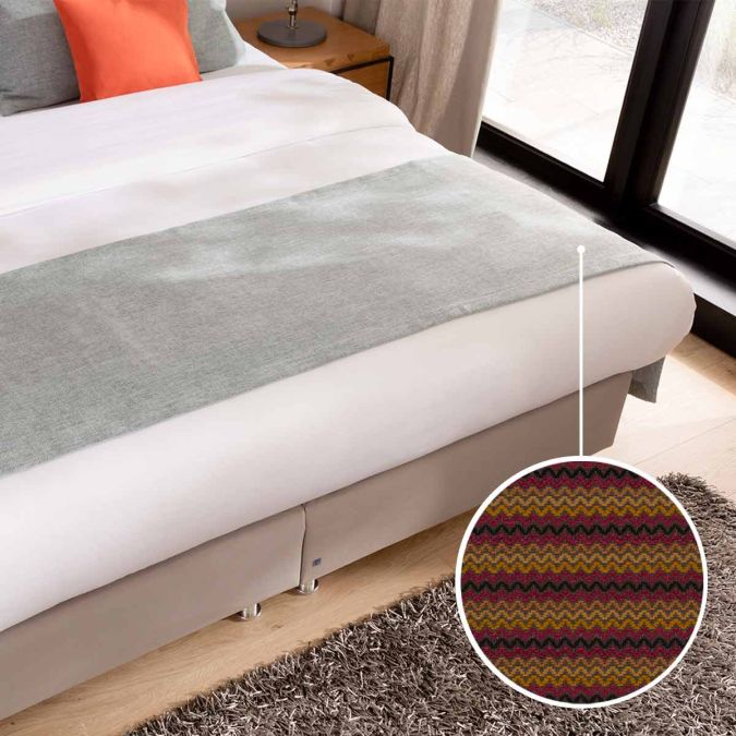 Bed plaid Fano with Fidschi | burgundy 
