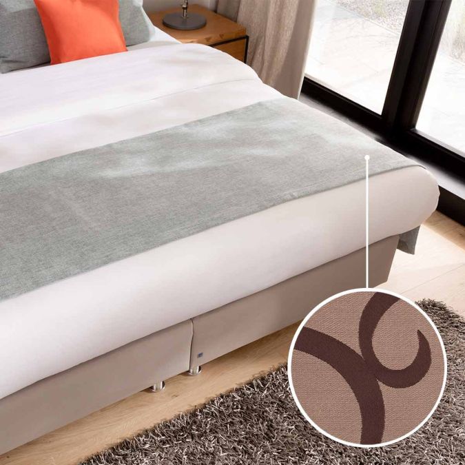 Bed plaid Fano with Laredo | beige-chocolate 
