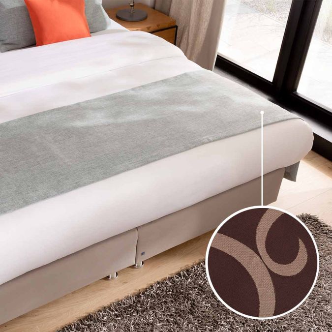 Bed plaid Fano with Laredo | chocolate-beige 