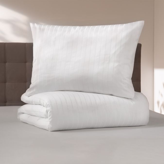 Damask lightweight bed linen Locarno | white 