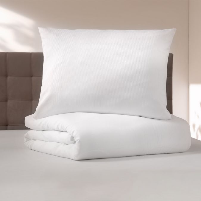 Satin bed linen Malaga | white 