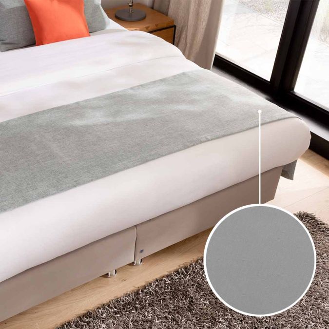 Bed plaid Fano with Manhattan | light grey 