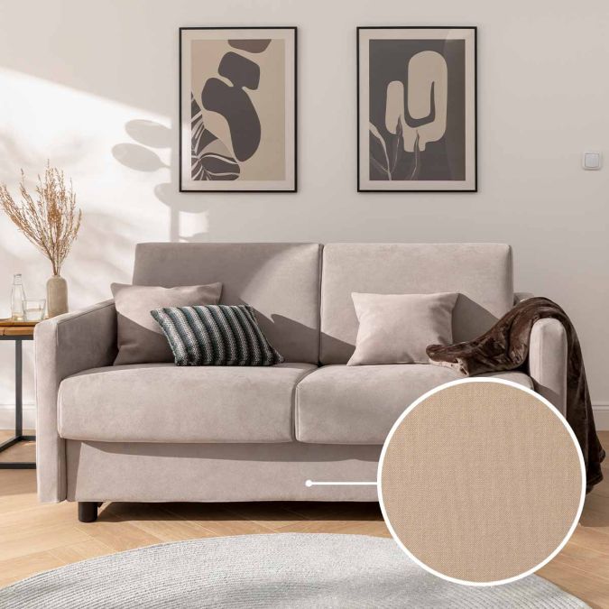 Sleeping sofa Riva with Manhattan | coffee 