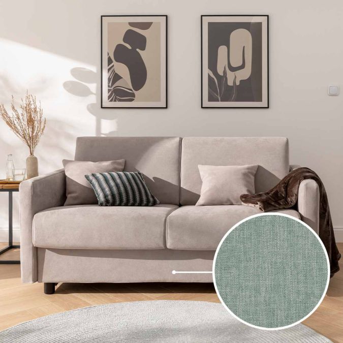 Sleeping sofa Riva with Olbia | blue 