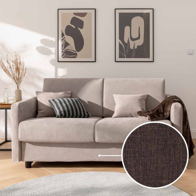 Schlafsofa Riva mit Olbia | aubergine 