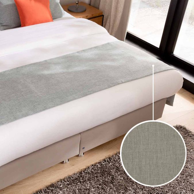 Bed plaid Fano with Olbia | grey 