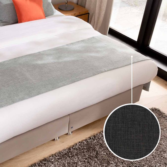 Bed plaid Fano with Olbia | anthracite 