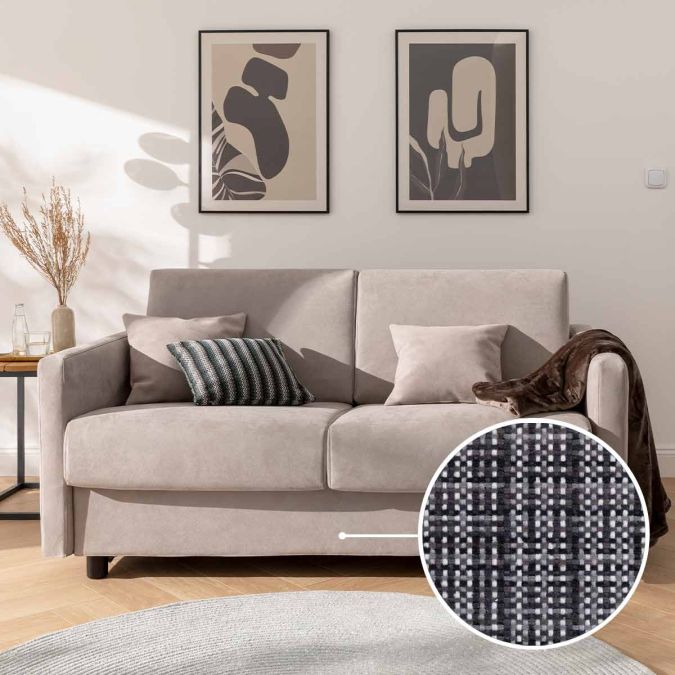 Sleeping sofa Riva with Paris | anthracite 