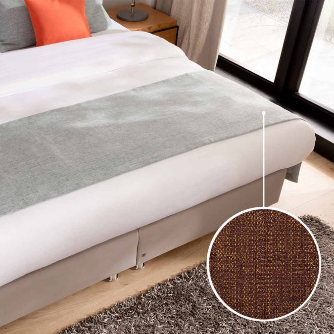 Bed plaid Fano with Pescara | rust 