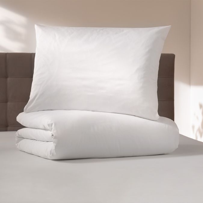 Damask lightweight bed linen Ravenna | white 