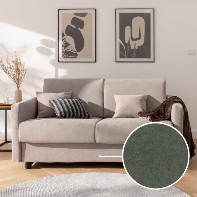 Schlafsofa Riva mit Vancouver | bleu 