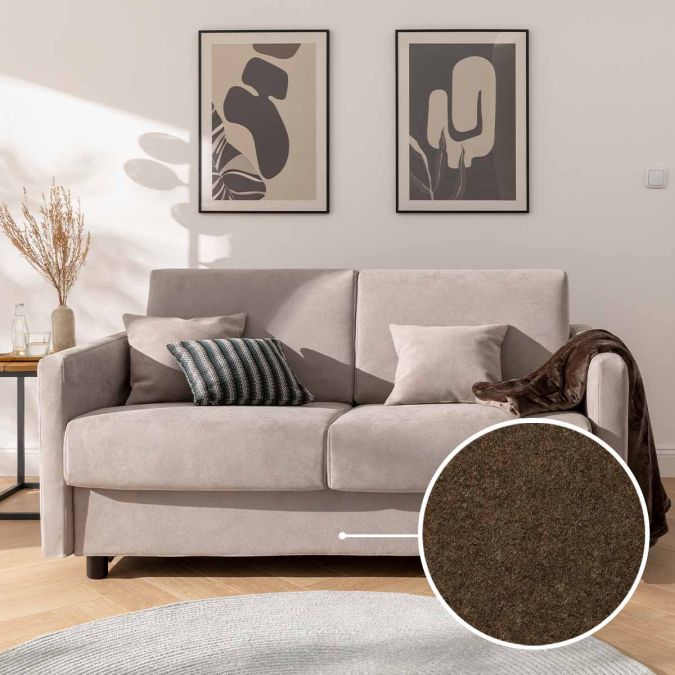 Sleeping sofa Riva with Tirol | nougat 