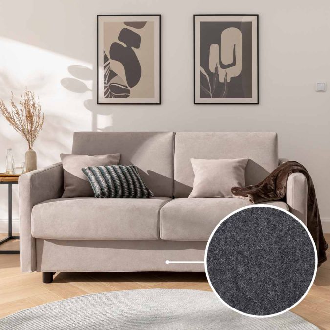 Schlafsofa Riva mit Tirol | anthrazit 