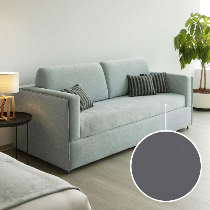 Sofa-bunk bed Meran with Tunis | grey 