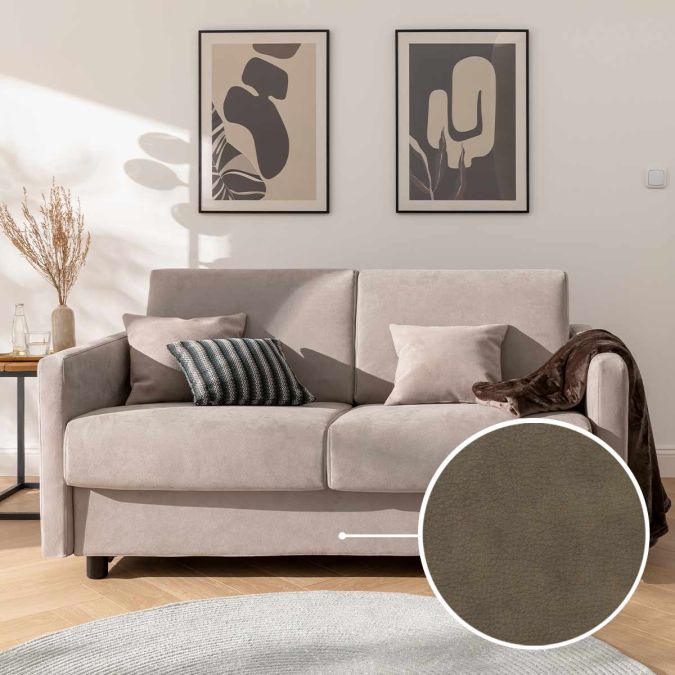 Schlafsofa Riva mit Wallace | taupe 