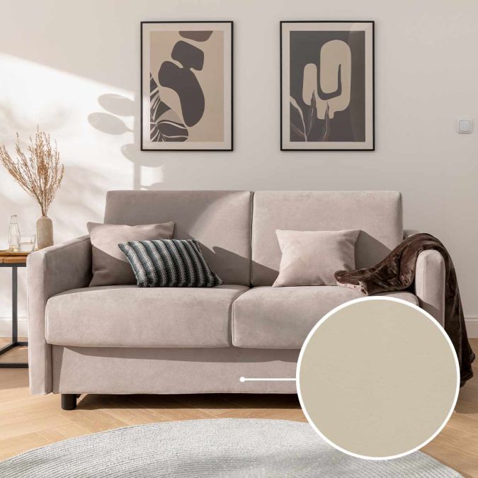 Schlafsofa Riva mit Wallace | champagner 