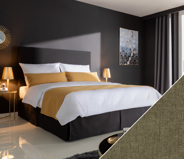 Bettläufer Fano mit Olbia | taupe 060x210 cm